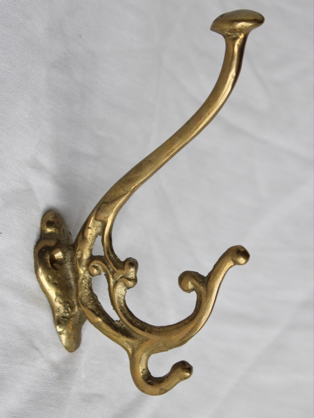 Vintage Soviet Brass Triple Wall Hook